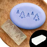 Soap Stamp Mold Leaf Shape Handmade Glass Soap Chapter With Handle Acrylic