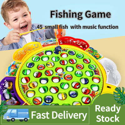เครื่องจับปลาแม่เหล็กไฟฟ้าแบบหมุนได้สำหรับเด็กเป็นของขวัญชุดของเล่นของเล่นเกมตกปลา