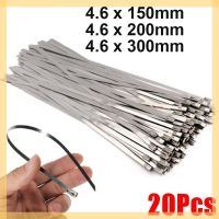 2022New Pcs Stainless Steel Metal Cable Ties Zip Exhaust Wrap Coated Locking Metal Zip Exhaust Multifunctional Locking Cable Tie