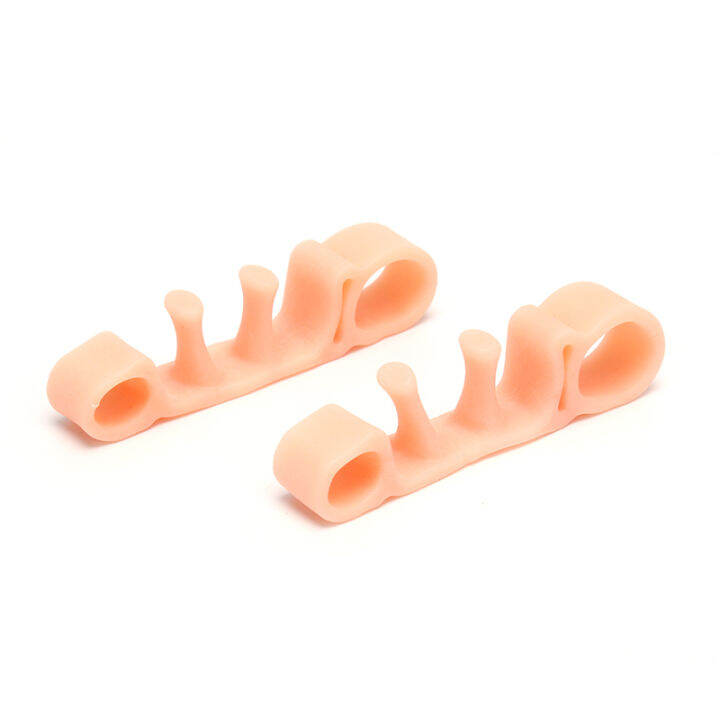 HONG 1pair Silicone Foot Care Toe Separator Correction Bunion Hallux