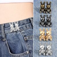 Hot Sale 1 Pair Metal Jeans Button Snaps Detachable Pants Clips Buttons Pins DIY Waist Tightener Clothing Buckles Sewing Tools Haberdashery