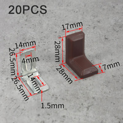 20PCS Wonzeal Plastic Thickened Corner Brackets Furniture 90 degree Angle
