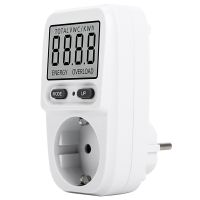 Energy Cost Meter Electricity Meter Household Power Meter Power Meter Electronic Meter for Socket, Meter, Energy Cost Meter with LCD Screen, Max 3680 W/16 A EU Plug