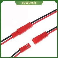 ZOWBRSH 100มม. ขั้วต่อปลั๊ก JST 2ขา 2P ค่ะ สีแดงเเดง อะแดปเตอร์สายเคเบิล แถบไฟ LED สายคู่หน้า ขั้วต่อปลั๊กตัวผู้ + ตัวเมีย โคมไฟ LED แบตเตอรี่ของเล่น RC