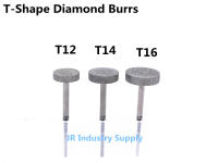 Jrealmer T-Shape Diamond Burrs Bits Dremel Burr เครื่องมือโรตารี่หัวเจียรแกะสลักแกะสลักเครื่องมือขัด