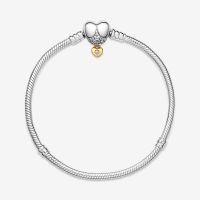 Authentic New Heart Chain Snake Bone Chain Bracelet 925 Sterling Silver Chain Charm Bracelets for Women Jewelry Making Gift