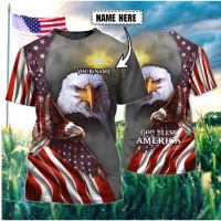 Eagle america- personalized name 3D T-shirt