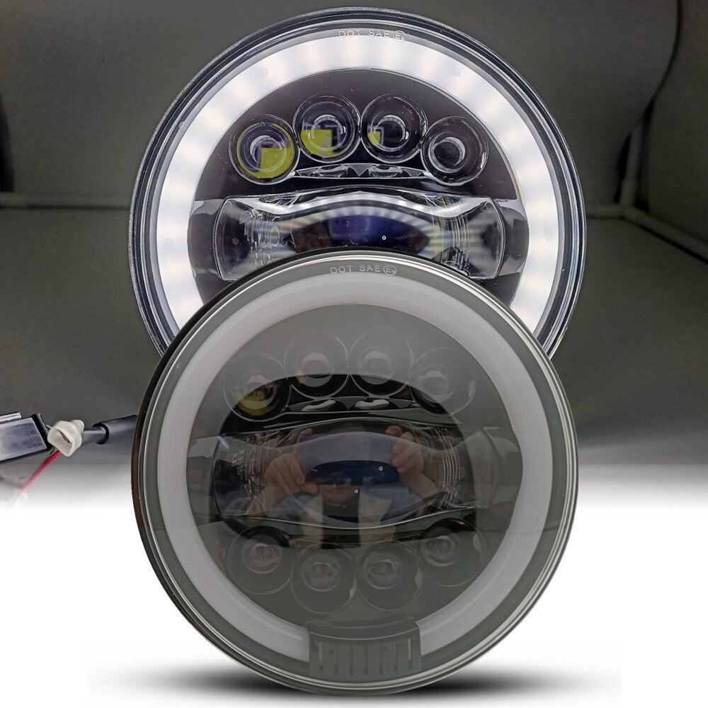 Chrome 7inch LED Headlight For Kawasaki Vulcan VN 500 750 800 900 1500 1600 1700