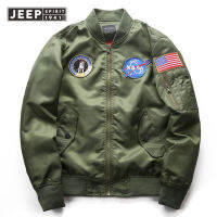 JEEP SPIRIT Jacket Men S MA-1 Pilot Jacket Air Force Coach ฤดูใบไม้ผลิและฤดูใบไม้ร่วงบางส่วน Plus ขนาดเสื้อเบสบอลผ้าฝ้าย