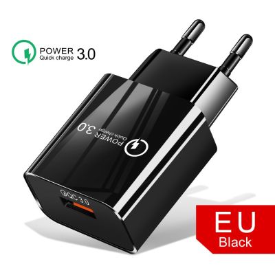 18W3A Fast Charger QC 3.0 USB Charger Quick Charge 3.0 Phone Charger for iPhone for Huawei Samsung Xiaomi Redmi EU US Plug