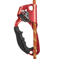 ปีนเขา Hand Ascender ขวาซ้าย Rappelling Gear อุปกรณ์อลูมิเนียมเชือก Clamp สำหรับ Fire Rescue Rock Mountaineering Tool