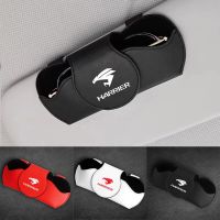 Car Sunglasses Holder For Toyota Harrier Red White logo Multi-function Glasses Clip Bill Clip Car accessories