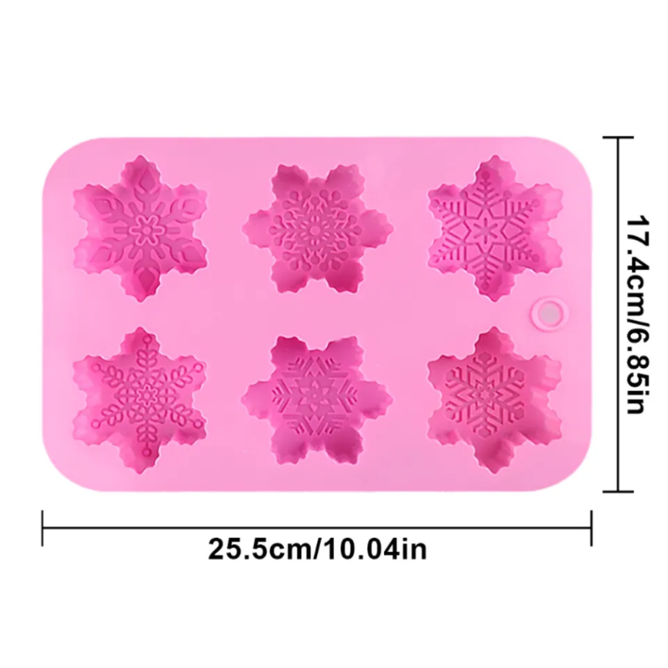 Snowflake Mold Silicone Molds For Diy Handmade Soap Making Aroma Plaster  Plaster 3d Crafts Candle Molds And Cake Baking Mold