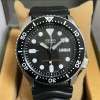 SEIKO_SKX007 SKX007K SKX007K1 Analog อัตโนมัติสีดำ Dial ยางสีดำ 200M Diver S นาฬิกาสำหรับผู้ชาย