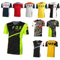 HOT★ชายเสื้อแขนสั้นค้างคาว Fox Mountain จักรยาน MTB เสื้อ Offroad DH รถจักรยานยนต์ Jersey Motocross Sportwear