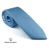 Giorgio Del Sarto Necktie 7.5 cm Blue with Fabric Texture เนคไทสีฟ้ามีเท็กเจอร์