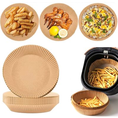 5Pcs Air fryer Baking Paper for Barbecue Plate Round Oven Pan Pad AirFryer Oil-Proof Disposable Paper Liner Kitchen Items