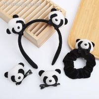 【hot】❃  Adulto crianças de pelúcia panda scrunchies pulseiras broche hairpin menino presente festa aniversário cosplay traje natal dia das bruxas