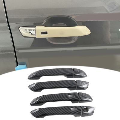 Car Outer Door Handle Cover Trim Frame Sticker for ISUZU D-MAX 2021+ Car Accessories ABS Carbon Fiber