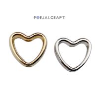 ลูกปัดหัวใจ Heart frame beads 12mm