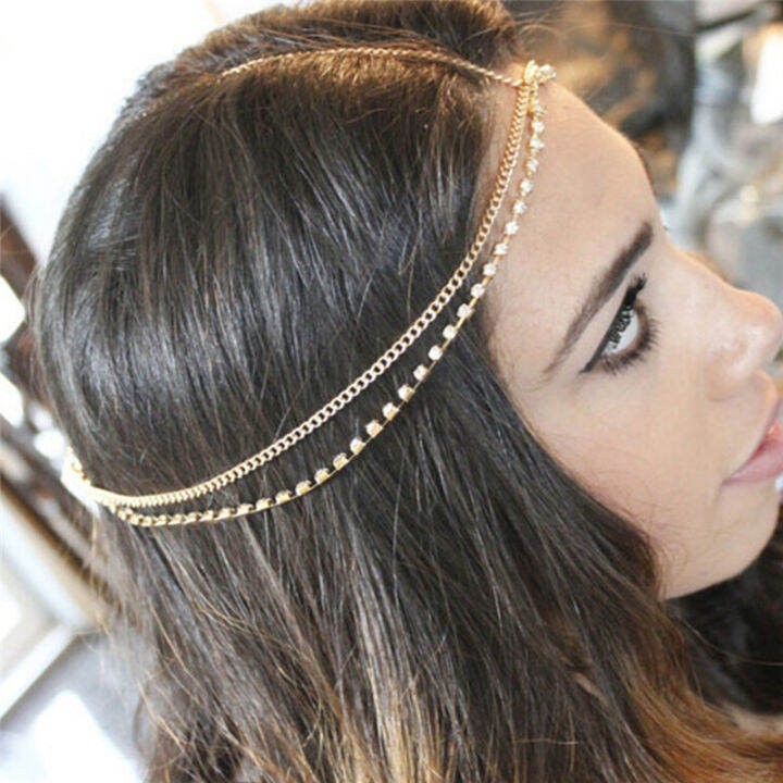 shiqinbaihuo-โลหะหลายชั้น-boho-head-chain-headband-ทรงผมแต่งงานอุปกรณ์ผม