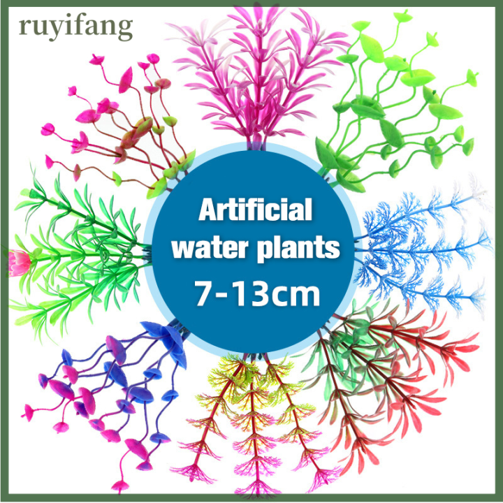 ruyifang-หญ้าเทียมตกแต่งตู้ปลาพืชไฮโดรโปนิกส์จำลองสำหรับตู้ปลาอุปกรณ์ตกแต่งภูมิทัศน์