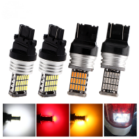 2Pcs Canbus 3157 1156 1157 T20 7440 7443 3156 4014 45 SMD Amber สีแดงสีขาวรถยนต์ LED ไฟเลี้ยวที่จอดรถย้อนกลับ