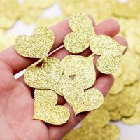 【CC】 100pcs Glitter Paper Gold Wedding Birthday Decorations Supplies