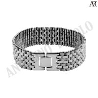 ANGELINO RUFOLO Bracelet ดีไซน์ Gear Chain สร้อยข้อมือผู้ชาย Stainless Steel 316L(สแตนเลสสตีล)คุณภาพเยี่ยม สีเงิน