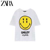 [S-5XL]เสื้อยืดโอเวอร์ไซส์Zara T-shirt camiseta smiley® happy collection แท้%S-5XLS-5XL