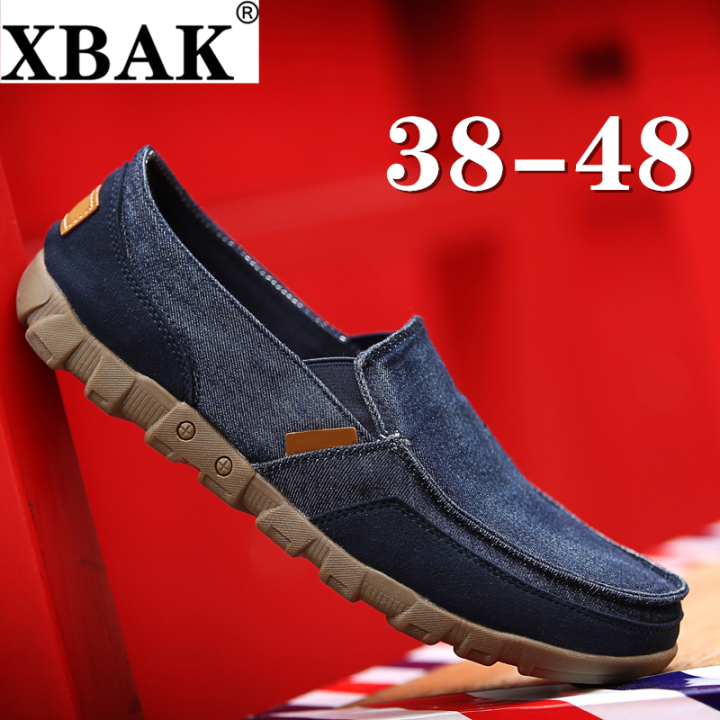 xbak-รองเท้าผ้าใบสำหรับชายรองเท้าเด็กลำลองสีฟ้าสีเทารองเท้าผ้าใบผู้ชายรองเท้าส้นเตี้ยทรงสลิปออน-denim-รองเท้าลำลองส้นเตี้ย-รองเท้าขนาดใหญ่ผู้ชาย45-46-47-48รองเท้าลำลองสำหรับชาย-sepatu-slip-on-รองเท้าผ