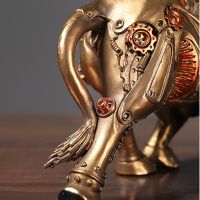 Resin Mechanical Bull Statue Market Cattle Figuinres For Interior OX Mascot Home Office Desktop Room Ecor Accessories
