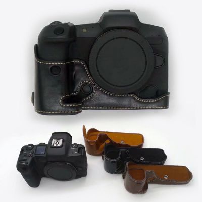 หนังปกป้องกล้องครึ่งกระเป๋าสำหรับ Canon Eos R RP R6 R5