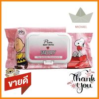 แผ่นเช็ดทำความสะอาดผิว SNOOPY BABY WIPES มีกลิ่น 80 แผ่น 1แถม1BABY WIPES PIM SNOOPY TEA GARDEN FRAGRANCE 80SHEET 1FREE1 **ราคาดีที่สุด**