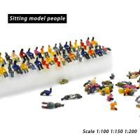 Scale1:100-200 Miniature People Model Sitting ABS Figures Person For HO Train Building Sand Table Scene Layout Diorama Kit 50Pcs