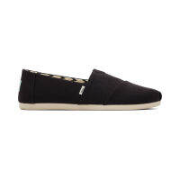 TOMS รองเท้าลำลองผู้ชาย สลิปออน รุ่น Alpargata Black Recycled Cotton Canvas (CB) รองเท้าลิขสิทธิ์แท้