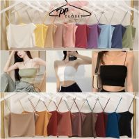 DSN เสื้อยืดผู้หญิง คอกลม PPCLOSETพร้อมส่ง25สี‼ เสื้อครอปสายเดี่ยว #สายยืดสปาเก็ตตี้แข็งแรง ผ้า2ชั้นทั้งตัว ใส่กระชับ(เนื้อผ้าเรย่อนแบบหนา) Shirt เสื้อเชิ้ต