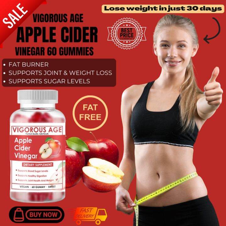 New Apple Cider vinegar gummies Vitamin C health Vegan Slimming Goli
