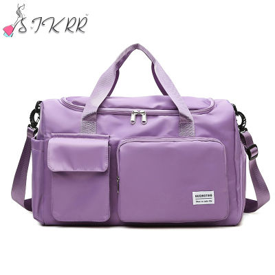 S.IKRR Casual Nylon Travel Bag Woman Handbags Multifunction Wet Dry Separation With Shoe Position Sports Bag Large Luggage Bags