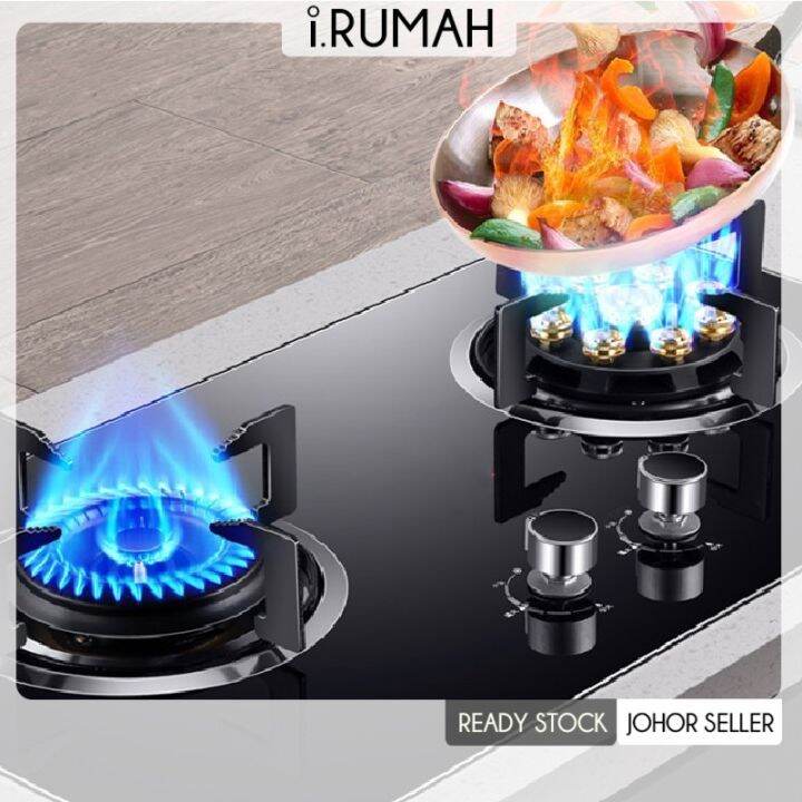 【i.Rumah】 Tempered Glass Gas Stove Double/Single Burner Gas Stove