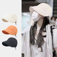 Honnyzia Shop Fisherman Cap Sun Hat Portable Foldable Wide Brim Hats Summer Quick-drying Visors Adjustable Drawstring Caps