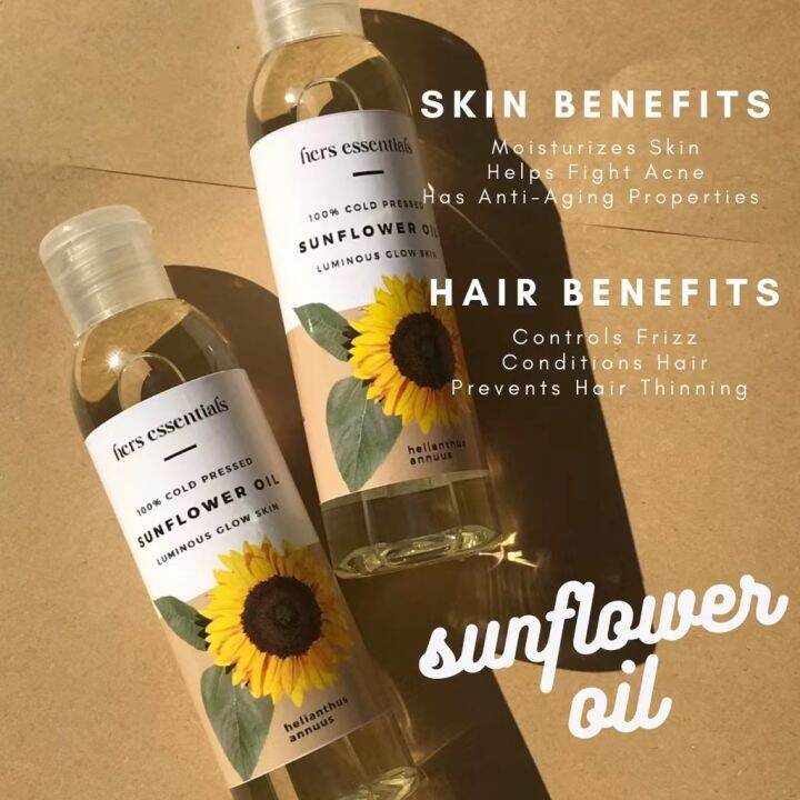 Organic Sunflower Oil 100 Cold Pressed Body Oil 100ml / 520ml Lazada PH