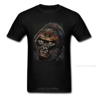 New Arrival Men Tops Black T Shirt Gorilla Tee-Shirts Crazy T-Shirt Crewneck Summer Fabric Clothes Customized 【Size S-4XL-5XL-6XL】