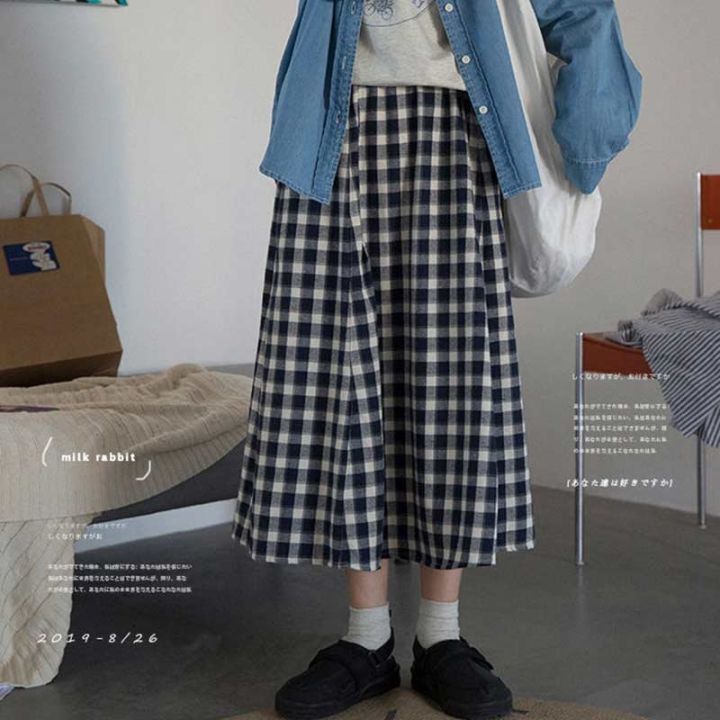 ORDER Chân váy xòe dài xếp ly cạp cao vải thô cotton style nữ sinh Hàn  Quốc retro vintage  Shopee Việt Nam