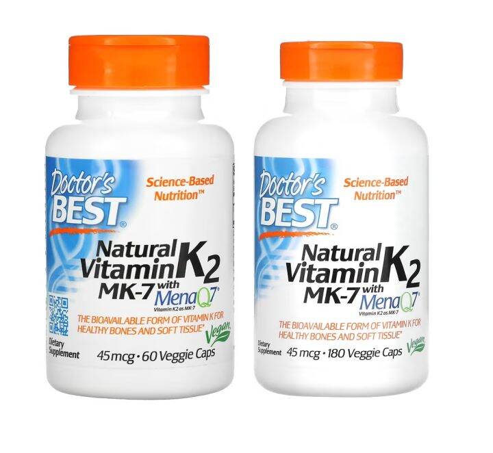 [PREORDER] DOCTOR'S BEST NATURAL VITAMIN K2 MK7 WITH MENAQ7 45 MCG 60