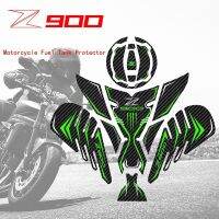 สติกเกอร์ถังน้ำมันคาร์บอนไฟเบอร์ติดมอเตอร์ไซค์3D สำหรับ Kawasaki Z900 Z900ฝาปิดป้องกันน้ำมันก๊าซอุปกรณ์เสริมกันน้ำ