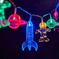 ZZOOI 10-20 LED Spaceman Light String Battery Powered Bedroom Holiday Decoration Fairy Light Cute Small Night Light Waterproof Garland