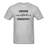 Coffee Cornflakes Country Tshirt Custom Funny Men Lovers Day Tees Custom Tee Shirt Crew Neck Pure