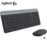 Logitech MK470 Slim Wireless Keyboard and Mouse Combo USB M350 PEBBLE 1000 DPI Silent Mice for Laptop PC Home Office Use