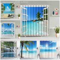 【CW】✹✻♝  Seaside Beach Shower Curtain Curtains Window Hawaii Scenery Fabric Sets